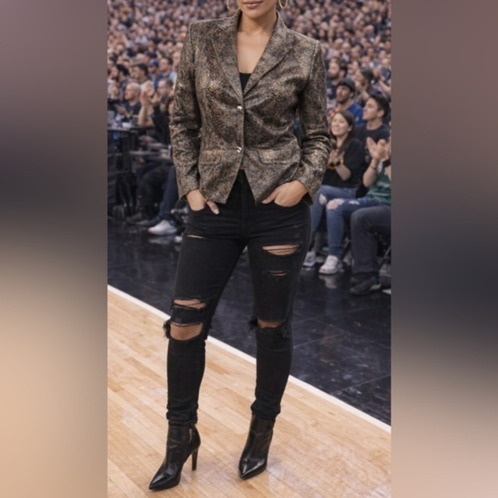 Betty Barclay Faux Snakeskin Blazer
